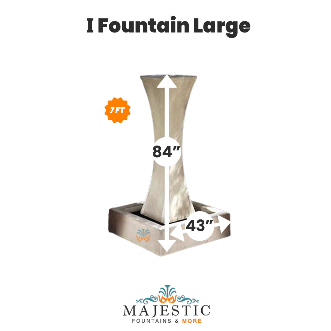 Large 7Ft - I Fountain - Outdoor Fountain - Majestic Fountains