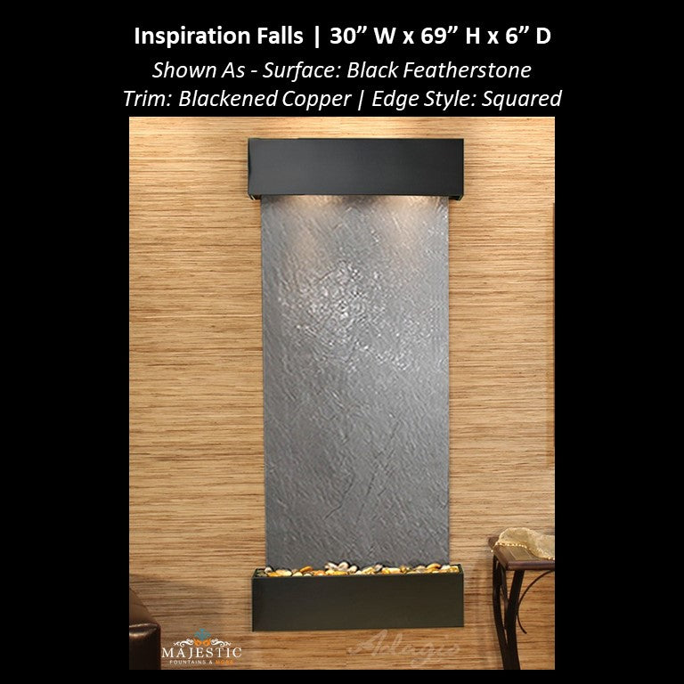 Adagio Inspiration Falls 69"H x 30"W- Indoor Wall Fountain - Majestic Fountains