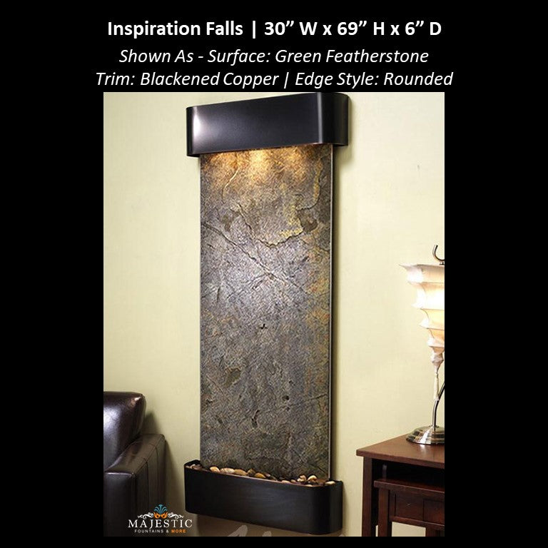 Adagio Inspiration Falls 69"H x 30"W- Indoor Wall Fountain - Majestic Fountains