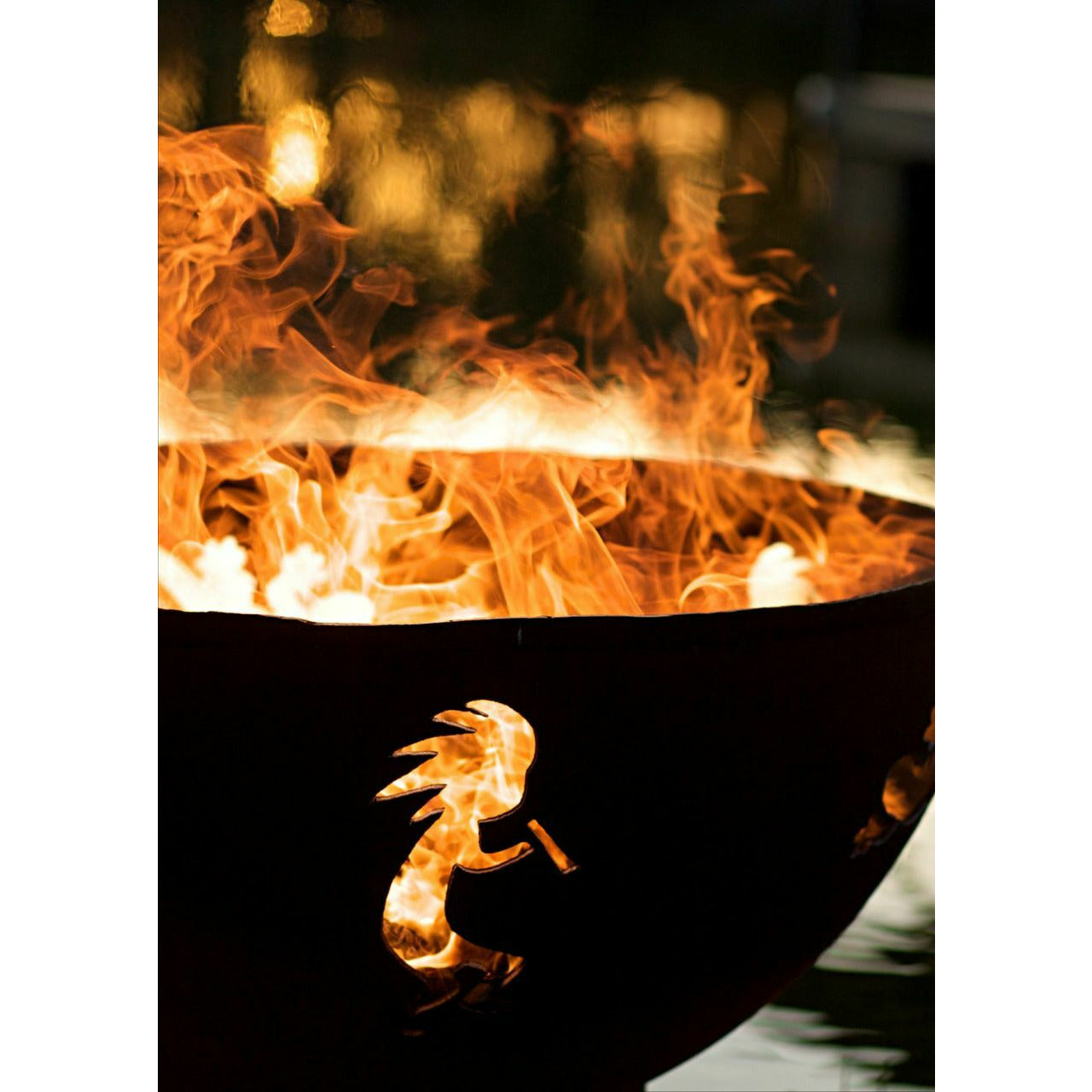 Kokopelli by Fire Pit Art - Majestic Fountains