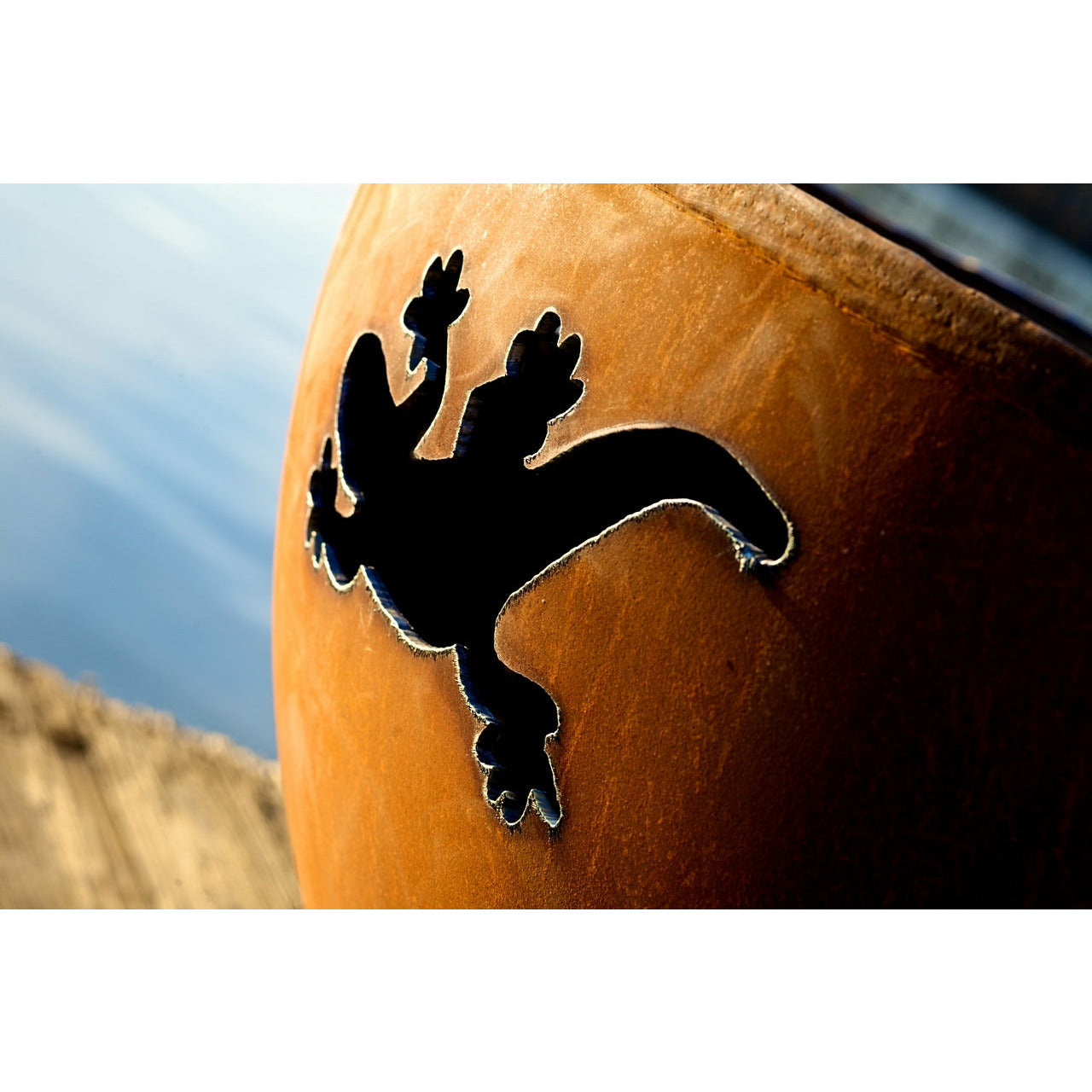 Kokopelli by Fire Pit Art - Majestic Fountains