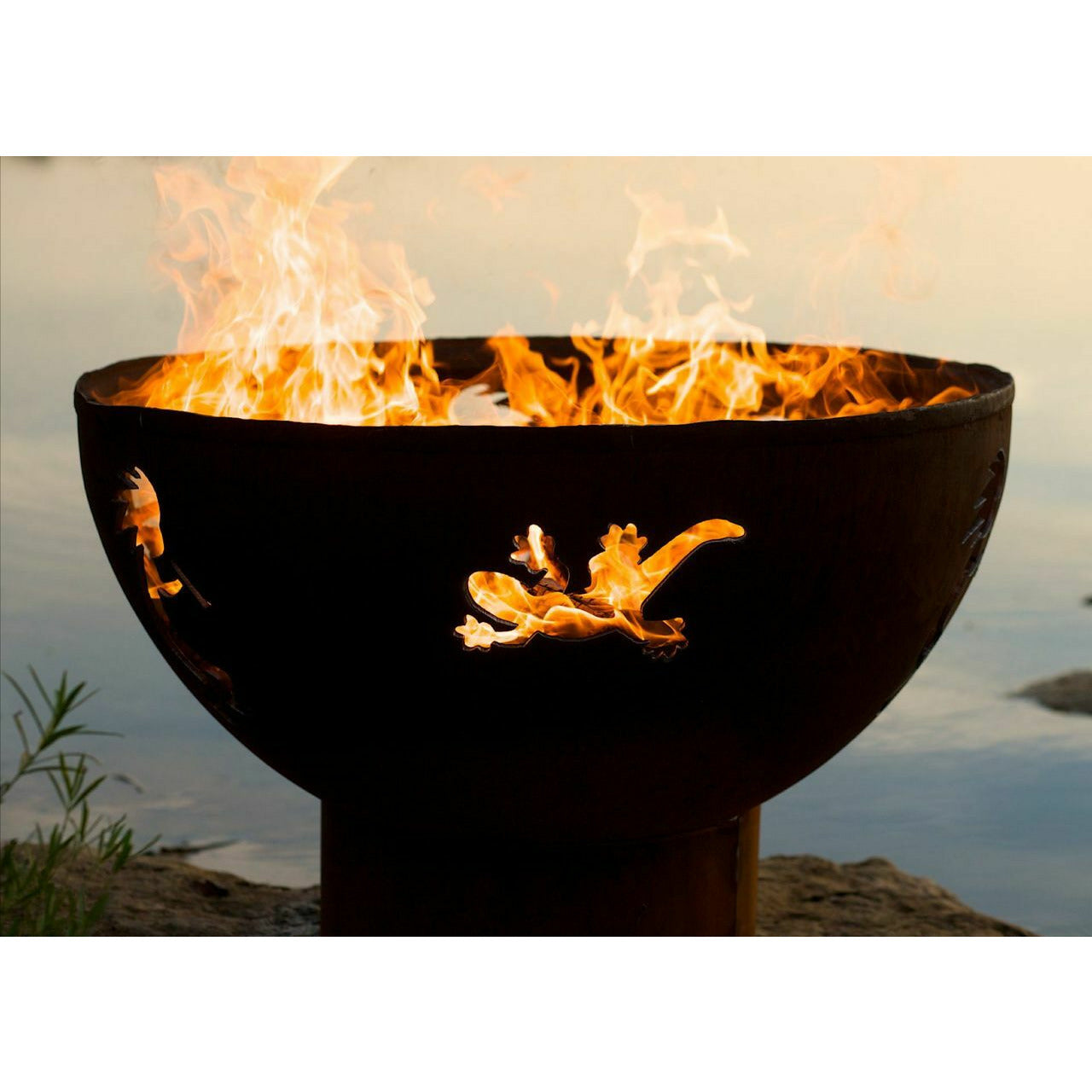 Kokopelli by Fire Pit Art - Majestic Fountains