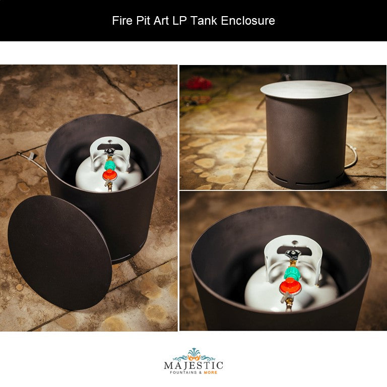 Scallop/Tidal Wood Burning and Gas Fire Pit - by Fire Pit Art - Majestic Fountains