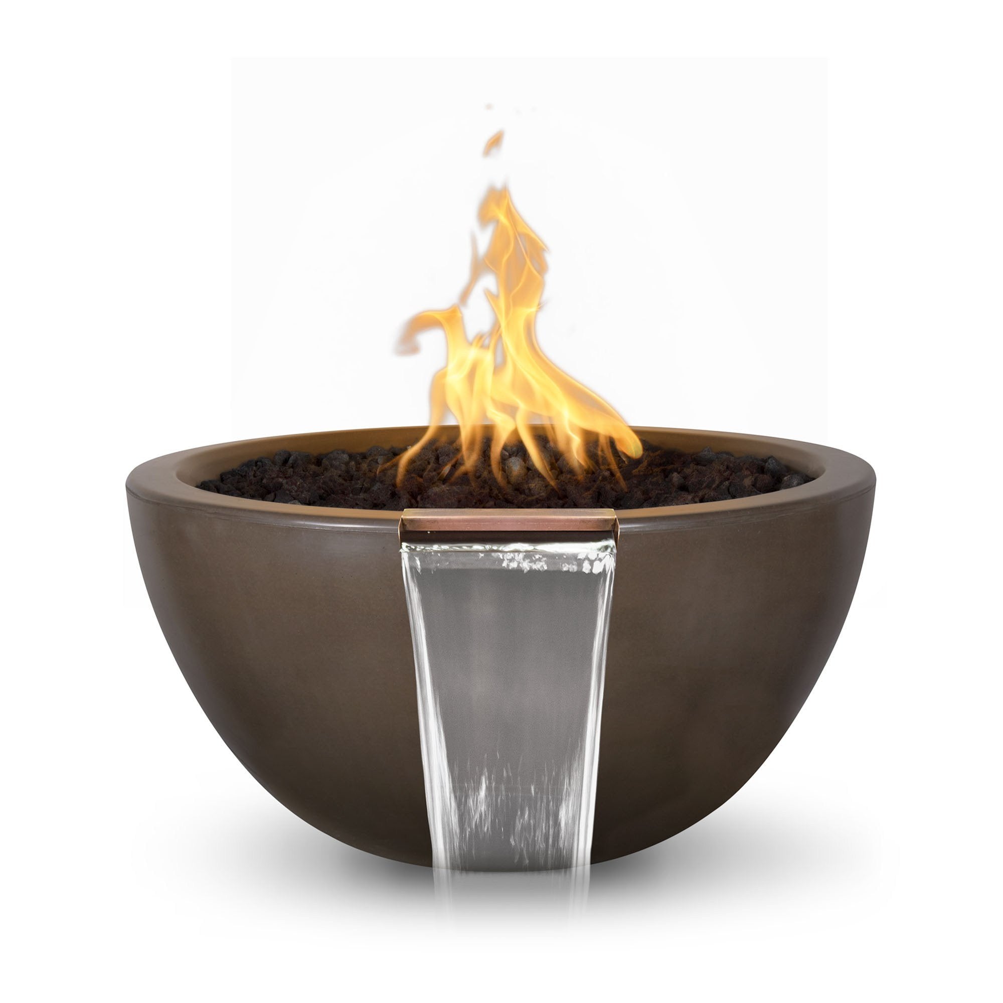 Top Fires Luna Fire & Water Bowl in Concrete by The Outdoor Plus