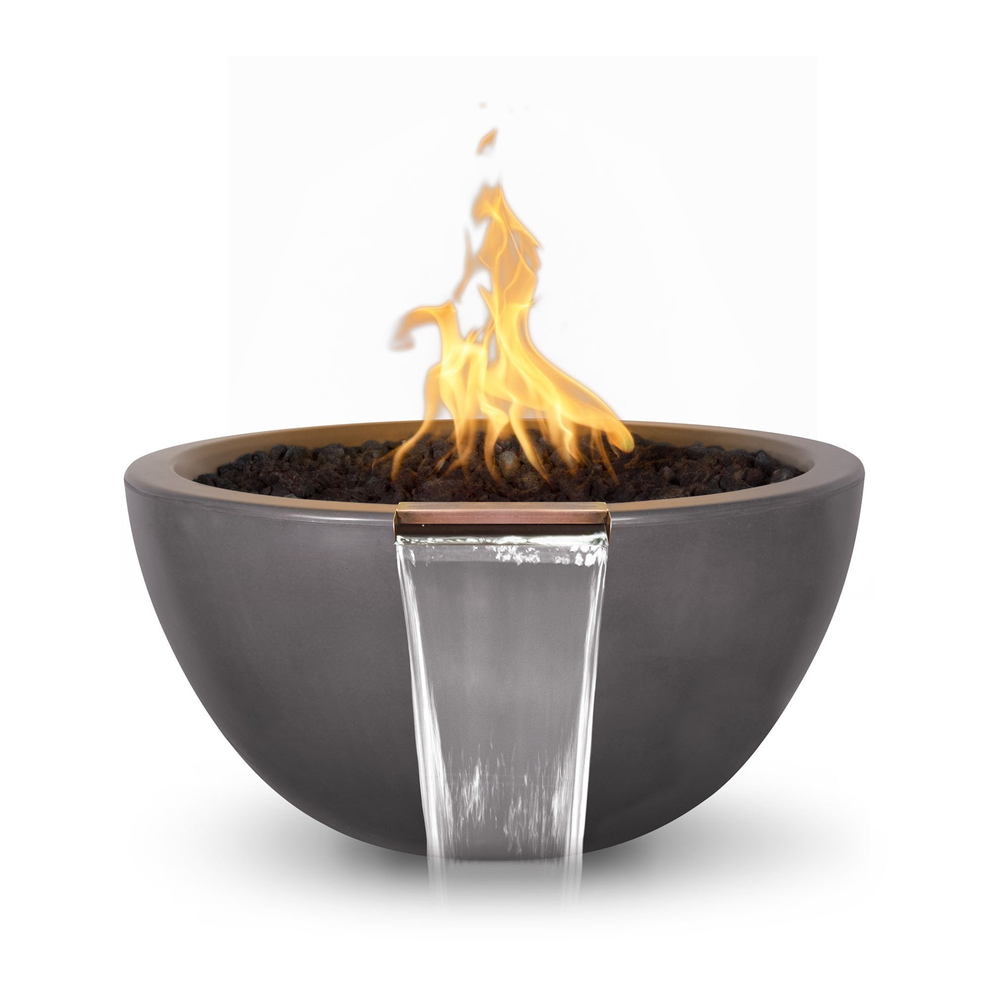 Top Fires Luna Fire & Water Bowl in Concrete by The Outdoor Plus