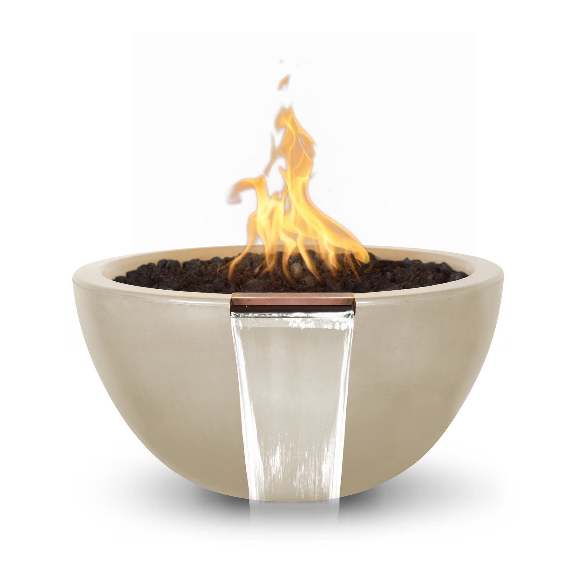 Top Fires Luna Fire & Water Bowl in Concrete by The Outdoor Plus