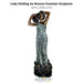 Lady Holding Jar Bronze Fountain Sculpture - Majestic Fountains and More