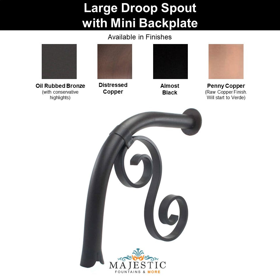 Droop Spout – Large with Mini Backplate