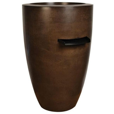 Legacy Round Tall Planter Water Vase in GFRC Concrete - Majestic Fountains