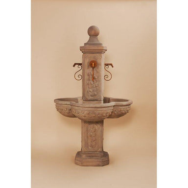 Limone Concrete Outdoor Courtyard Fountain - Majestic Fountains