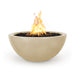 TOP Fires Luna Round Fire Pit in GFRC Concrete by The Outdoor Plus - Majestic Fountains