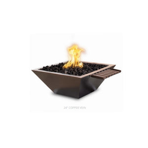 TOP-Maya-Fire-And-Water-Bowl-Wavy-Scupper-Copper-Vein-Majestic Fountains