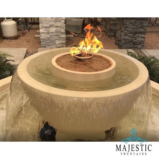 Kelly Bowl With Fire  - Fire Fountain - CUSTOM ORDER - Majestic Fountains