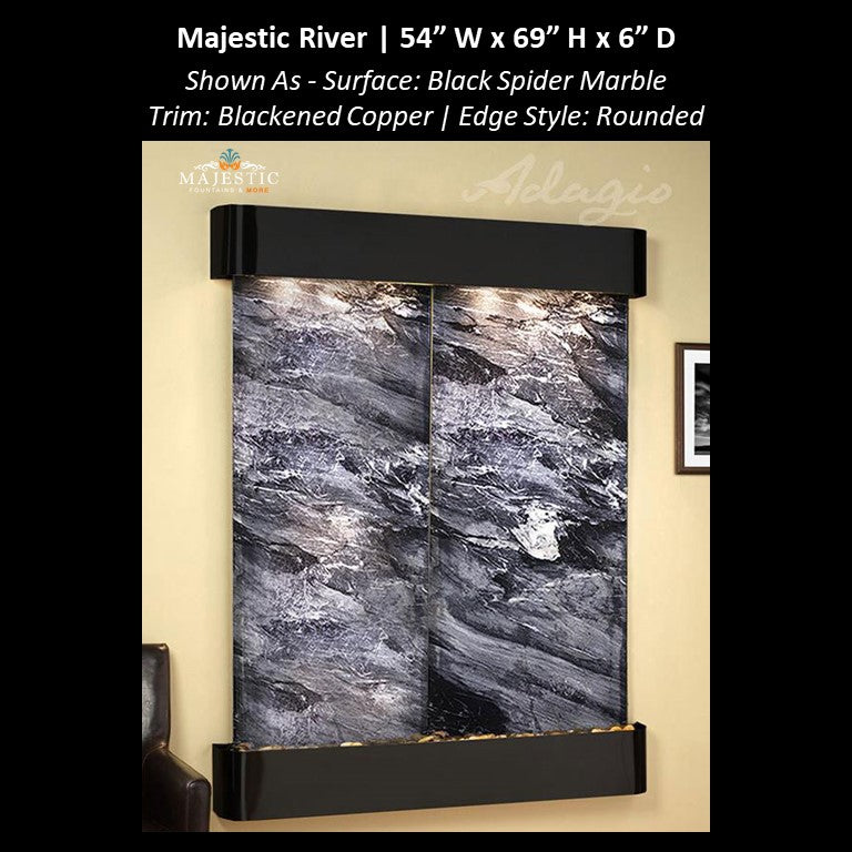 Adagio Majestic River 69"H x 54"W - Indoor Wall Fountain - Majestic Fountains