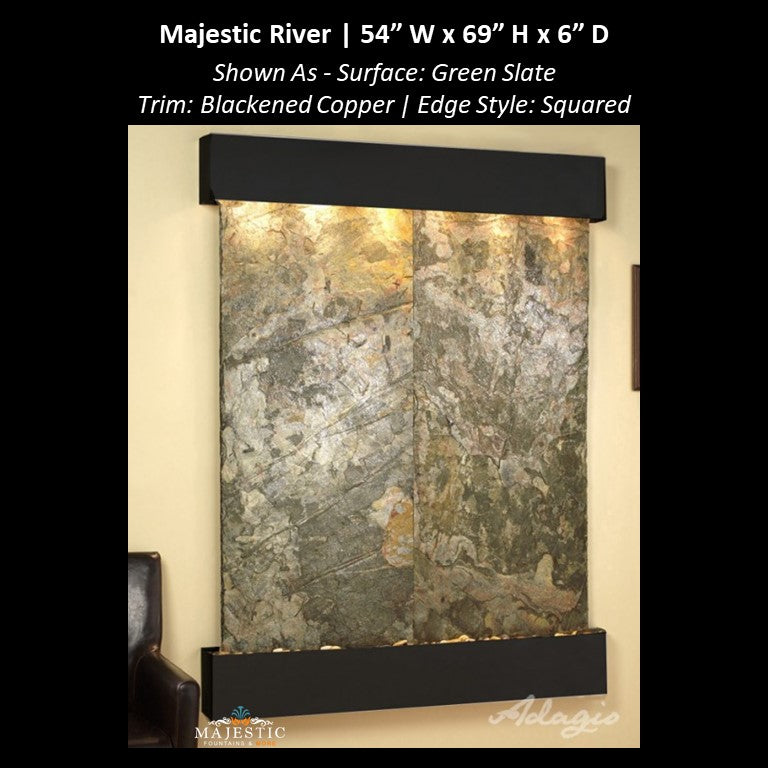 Adagio Majestic River 69"H x 54"W - Indoor Wall Fountain - Majestic Fountains