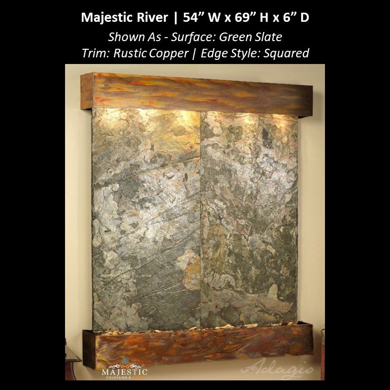 Adagio Majestic River 69"H x 54"W - Indoor Wall Fountain - Majestic Fountains