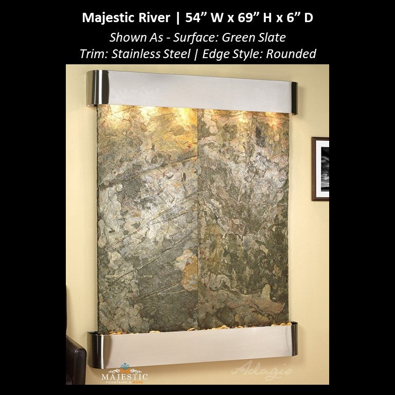 Adagio Majestic River 69"H x 54"W - Indoor Wall Fountain - Majestic Fountains