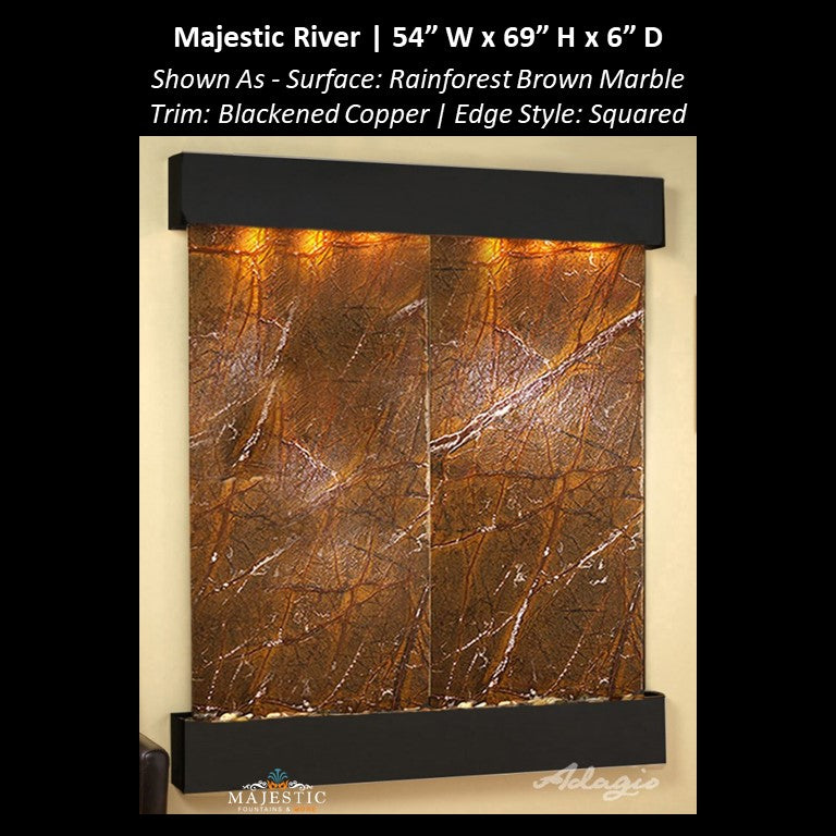 Adagio Majestic River 69"H x 54"W - Indoor Wall Fountain - Majestic Fountains