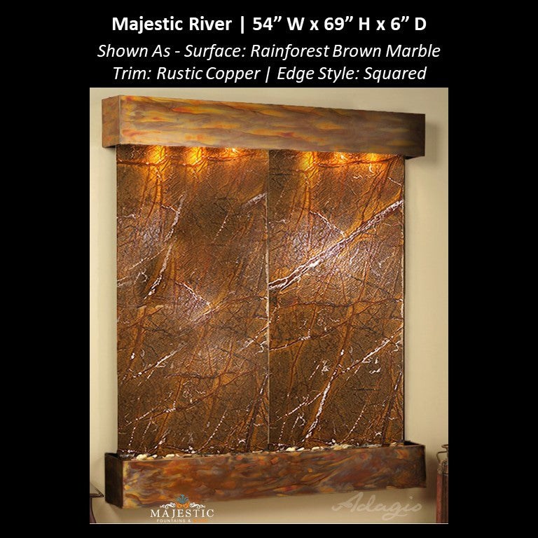 Adagio Majestic River 69"H x 54"W - Indoor Wall Fountain - Majestic Fountains