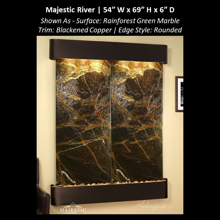 Adagio Majestic River 69"H x 54"W - Indoor Wall Fountain - Majestic Fountains