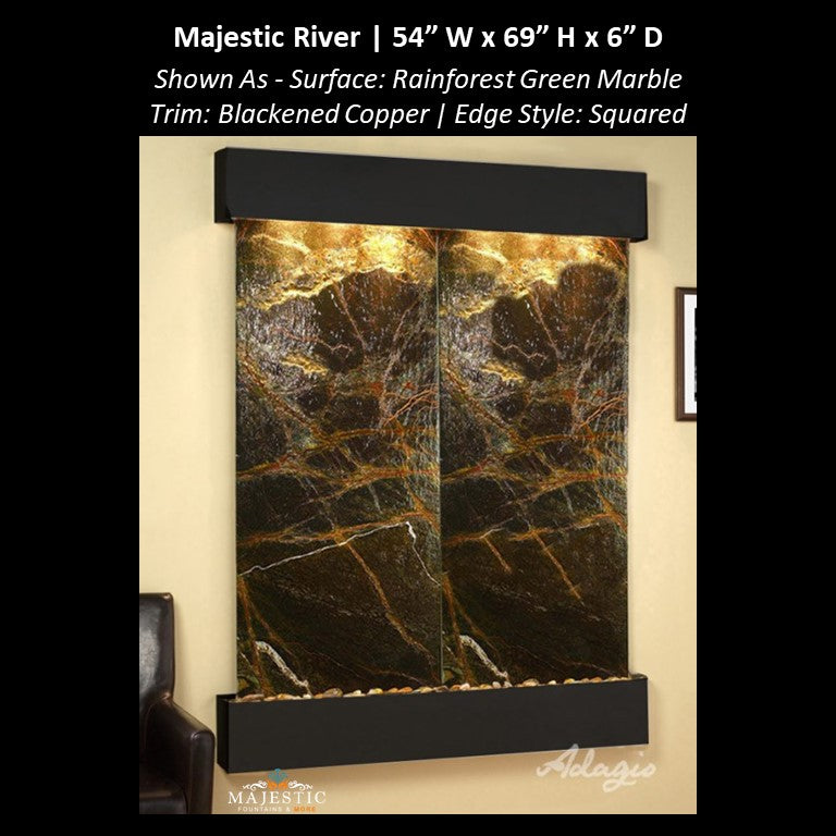 Adagio Majestic River 69"H x 54"W - Indoor Wall Fountain - Majestic Fountains