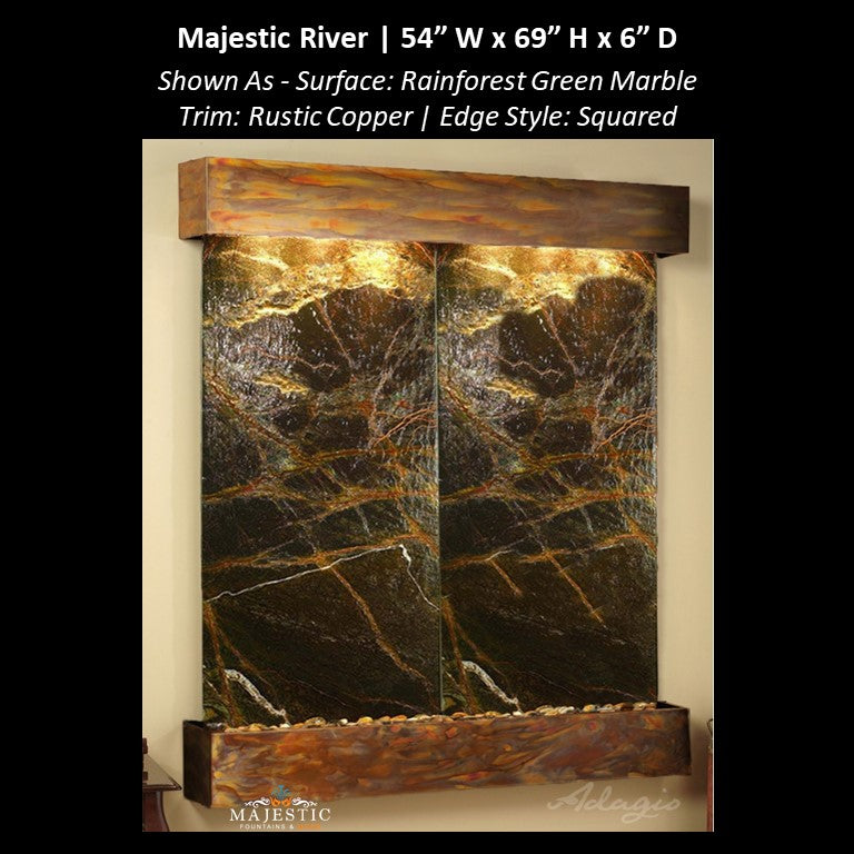 Adagio Majestic River 69"H x 54"W - Indoor Wall Fountain - Majestic Fountains