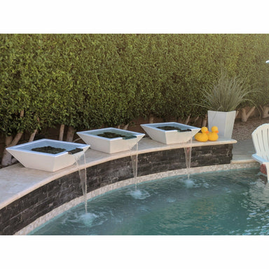 TOP Fires Maya Water Bowl in GFRC Concrete by The Outdoor Plus - Majestic Fountains