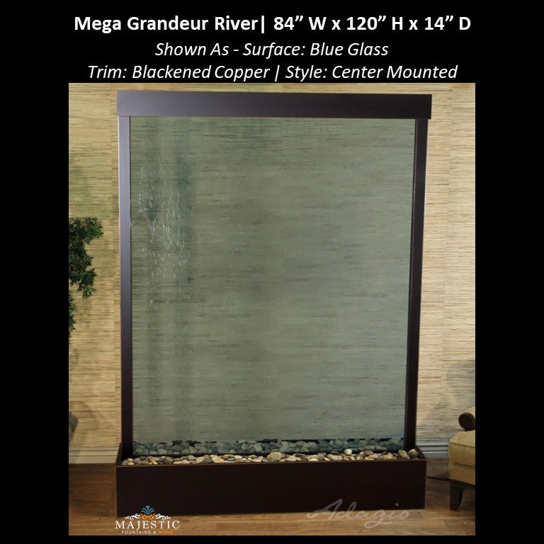 Adagio Mega Grandeur River 10ft High - Center Mounted 120"H x 84"W- Indoor Floor Fountain - Majestic Fountains