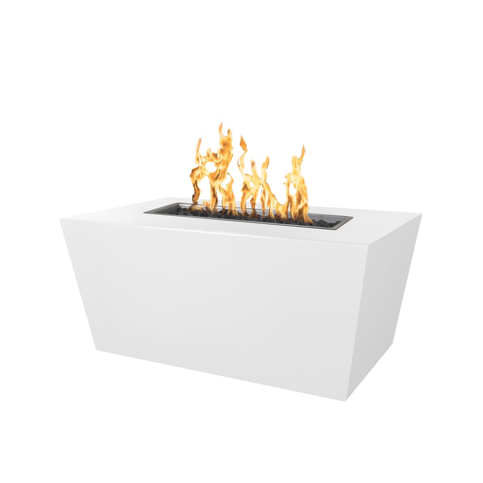 TOP Fires Mesa Rectangle Fire Pit in Powder Coated Steel by The Outdoor Plus - Majestic Fountains