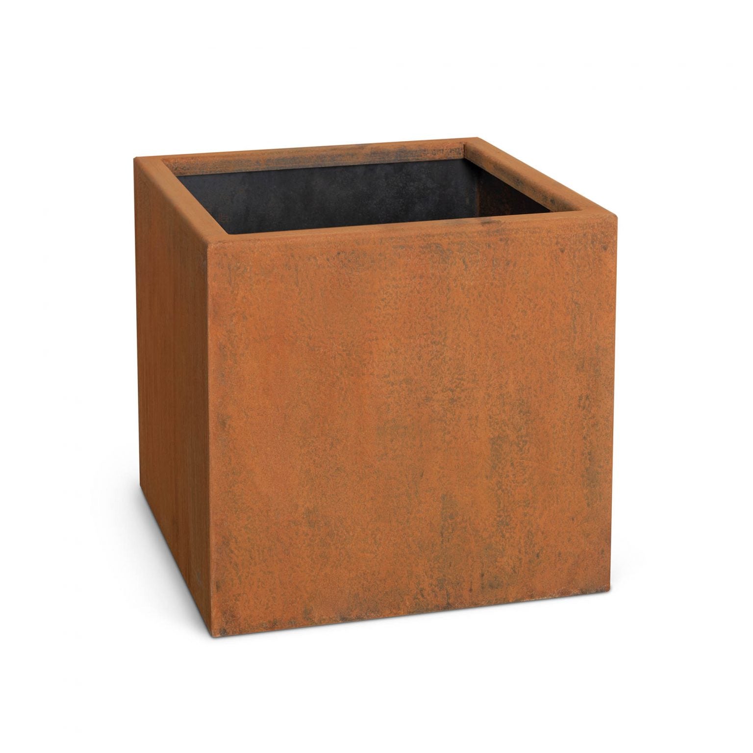 The Outdoor Plus Square Moderna Planter in Corten Steel