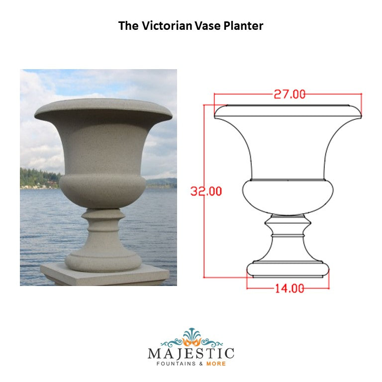 NB Victorian Vase Planter in GFRC - Majestic Fountains and More.