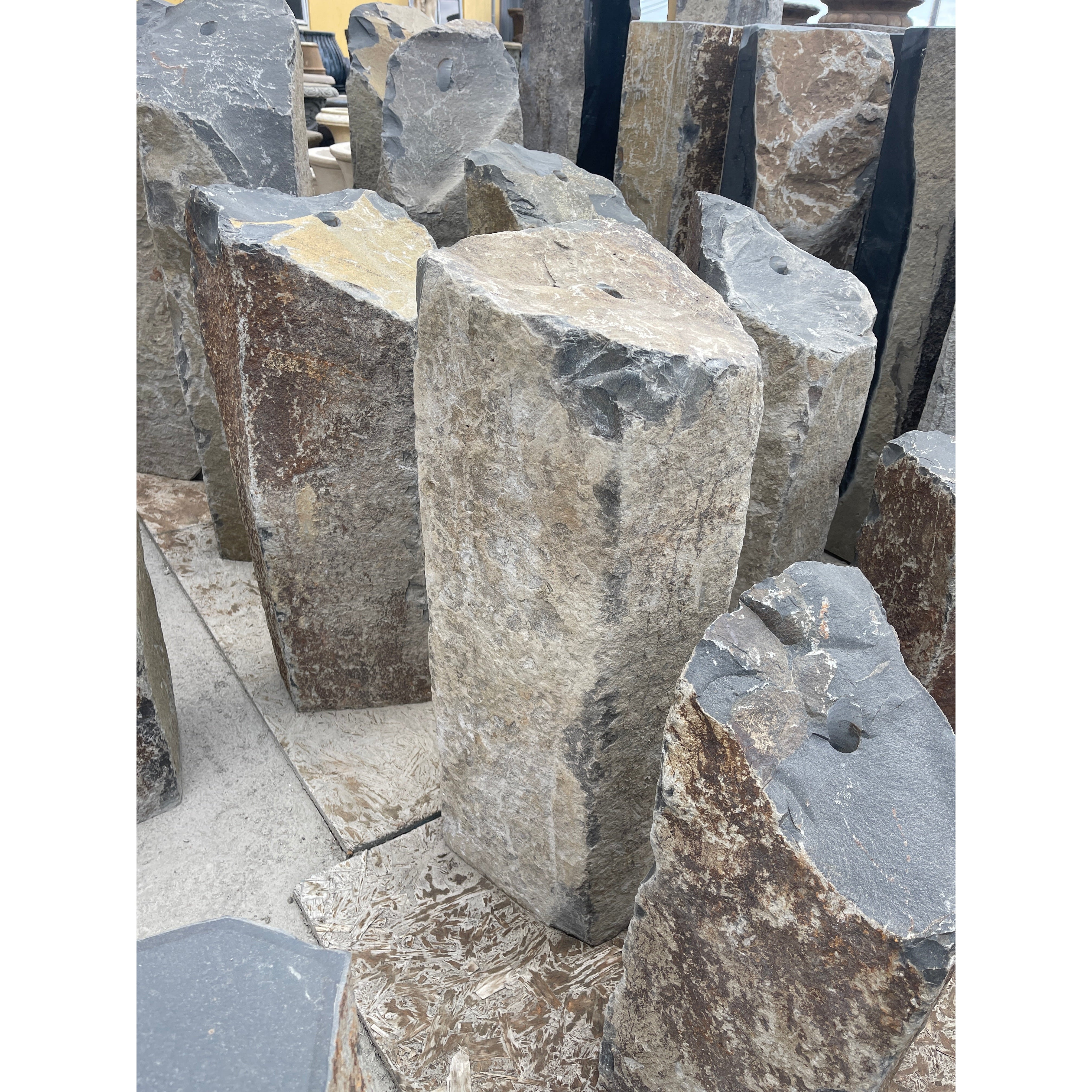 Rustic Natural Top Basalt Column Fountain Kit