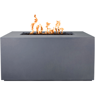 TOP Fires Pismo Rectangle Fire Pit in GFRC Concrete by The Outdoor Plus - Majestic Fountains