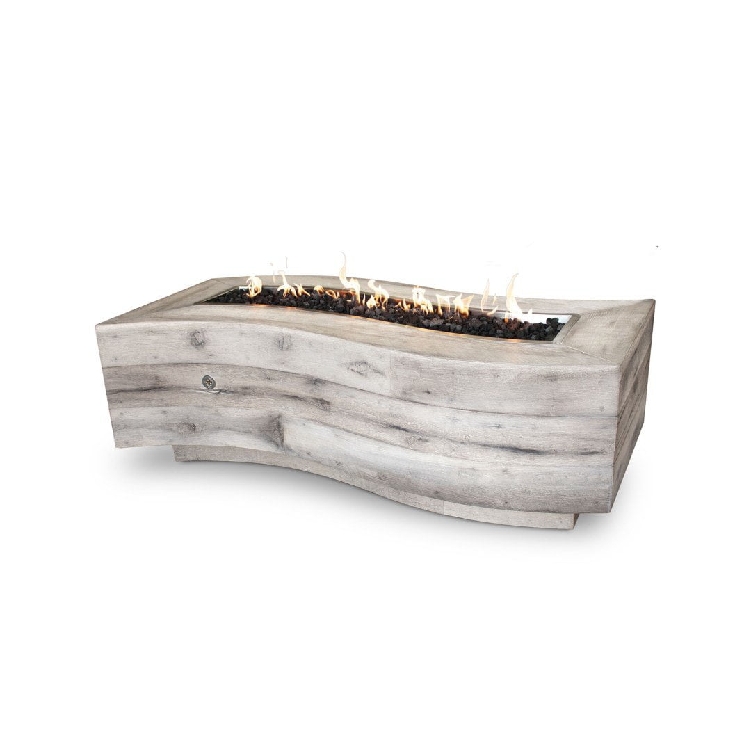 TOP Fires Big Sur Fire Pit in Wood Grain Concrete by The Outdoor Plus - Majestic Fountains