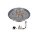 TOP Fires Round Drop-In Pan & Brass Bullet Burner With Electronic Ignition Kit by The Outdoor Plus - Majestic Fountains