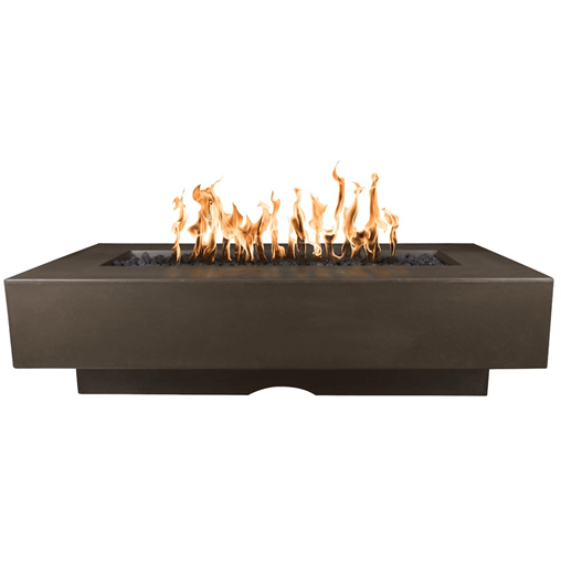 TOP Fires Del Mar Rectangle Fire Pit in GFRC Concrete Fire Pit by The Outdoor Plus - Majestic Fountains