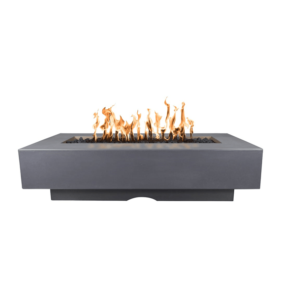 TOP Fires Del Mar Rectangle Fire Pit in GFRC Concrete Fire Pit by The Outdoor Plus - Majestic Fountains