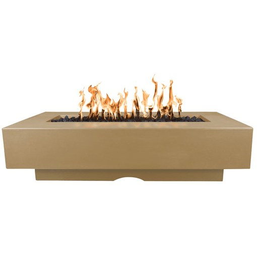 TOP Fires Del Mar Rectangle Fire Pit in GFRC Concrete Fire Pit by The Outdoor Plus - Majestic Fountains