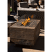 TOP Fires Catalina Rectangle Fire Pit in Wood Grain Concrete by The Outdoor Plus - Majestic Fountains