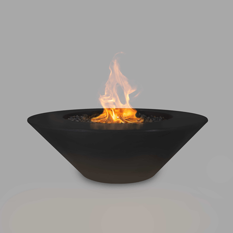 TOP Fires Cazo Round Fire Pit in GFRC Concrete by The Outdoor Plus - Majestic Fountains