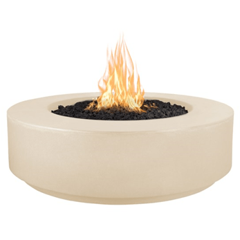 TOP Fires Florence Round Fire Pit in GFRC Concrete by The Outdoor Plus - Majestic Fountains