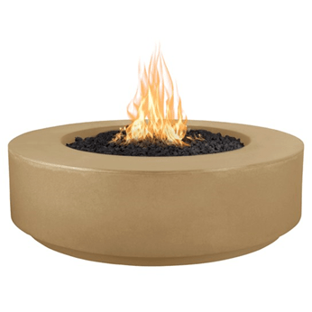 TOP Fires Florence Round Fire Pit in GFRC Concrete by The Outdoor Plus - Majestic Fountains