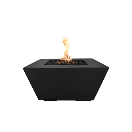 TOP Fires Redan Square Fire Pit in GFRC Concrete by The Outdoor Plus - Majestic Fountains