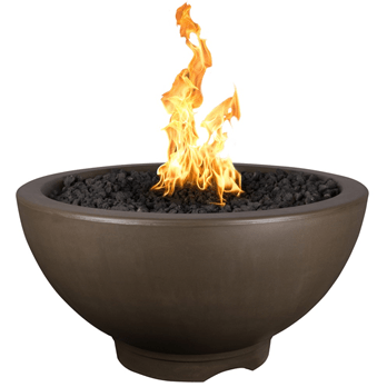 TOP Fires Sonoma Round Fire Pit in GFRC Concrete by The Outdoor Plus - Majestic Fountains