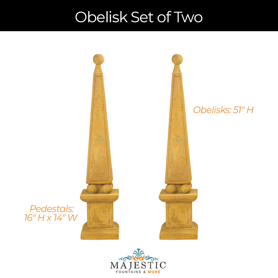 Obelisk Set of Two - #8032 - Majestic Fountains and More