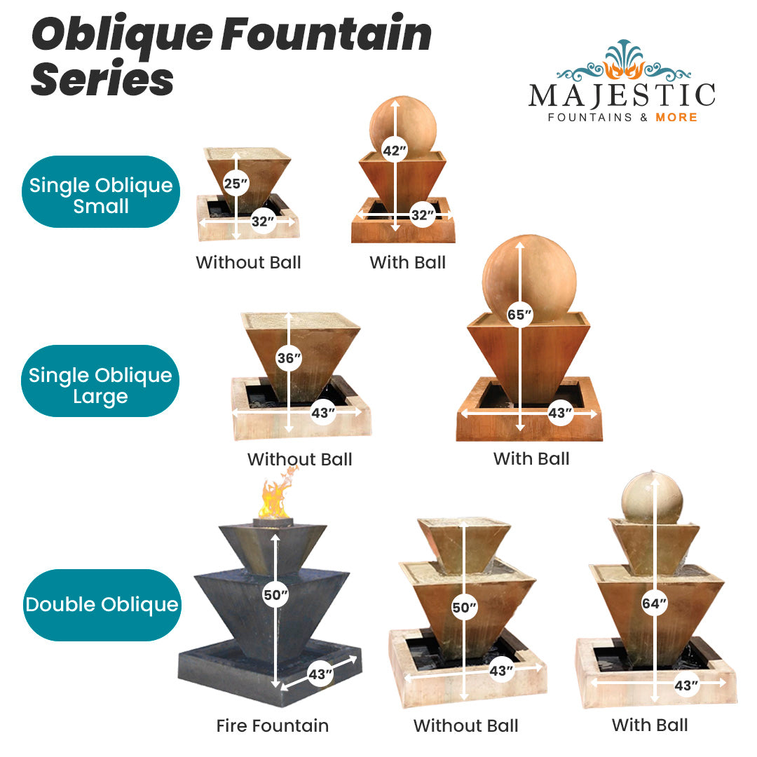 Oblique Series- Majestic Fountains and More