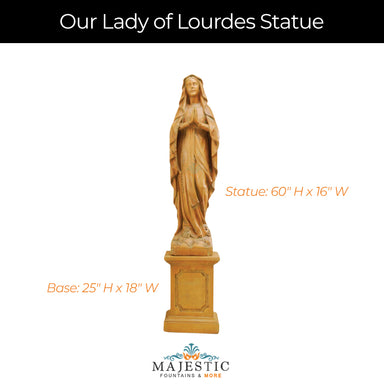 8043-Our Lady of Lourdes Statue-Majestic Fountains and More