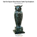 Owl On Square Base Bronze Table Top Sculpture - Majestic Fountains and More