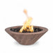 TOP Fires Cazo Round Fire Bowl in Wood Grain by The Outdoor Plus - Majestic Fountains