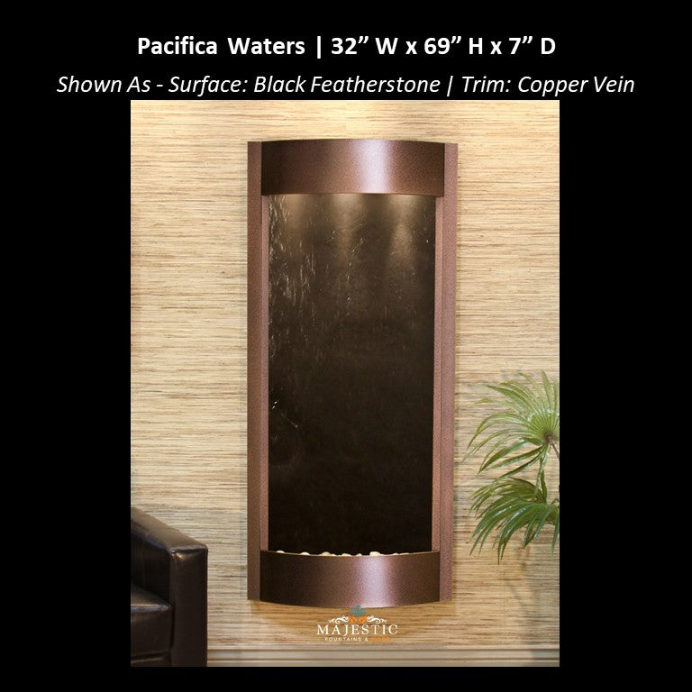 Adagio Pacifica Waters 69"H x 31.5"W - Indoor Wall Fountain - Majestic Fountains